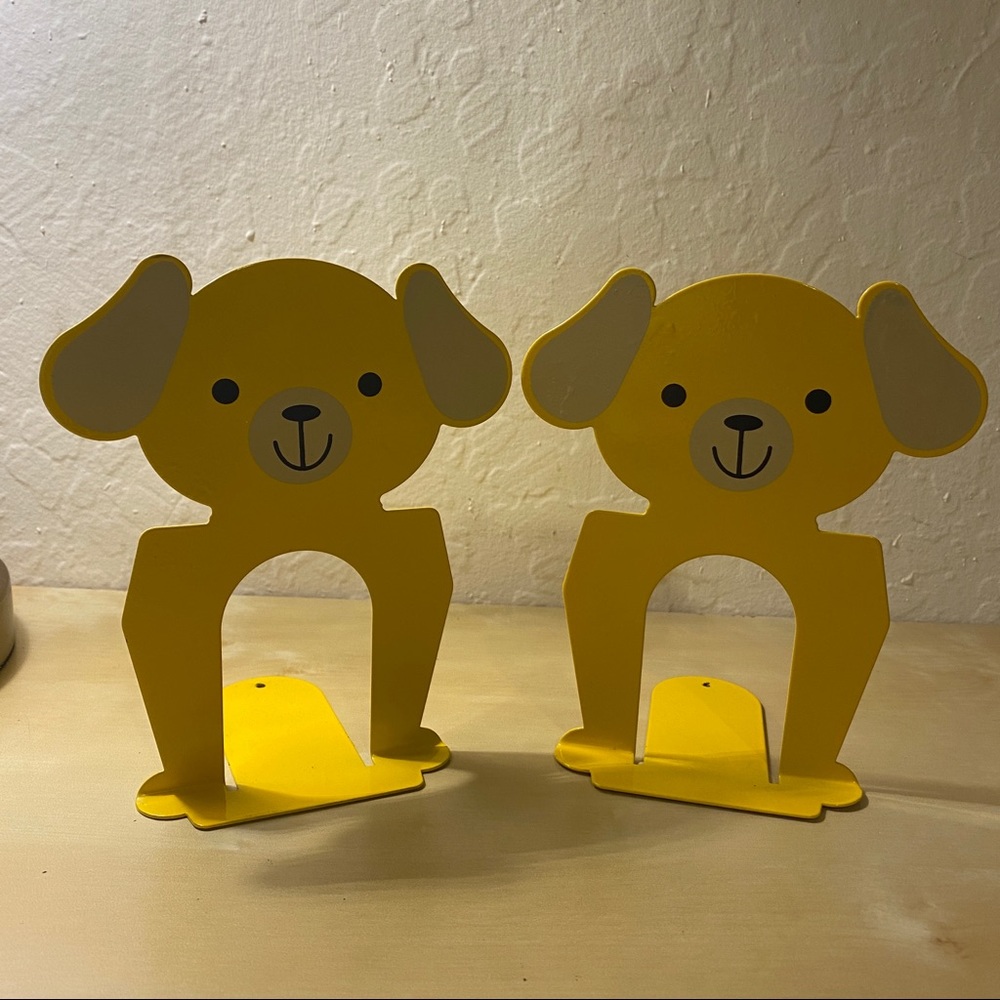 Puppy Yellow Bookends